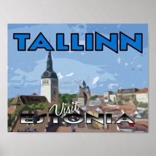 Poster Tallin, Visite Estonie