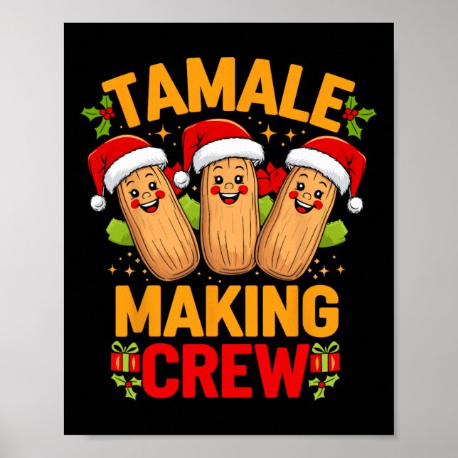 Poster Tamale Making Crew Season drôle Noël mexicain Mexi (Devant)