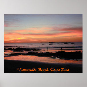 Poster Tamarindo Sunset Boats, Tamarindo Beach, Costa ...