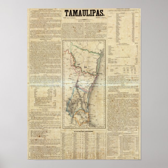 Poster Tamaulipas, Mexique (Devant)