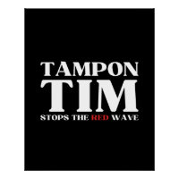 Tampon Tim Arrêtera Le Red Wave-Tim Walz 2024