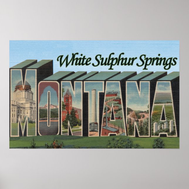 Poster Tandis que Sulphur Springs, Montana (Devant)