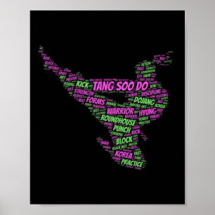 Poster Tang Soo Do Girls Karate Martial Arts Training Wor