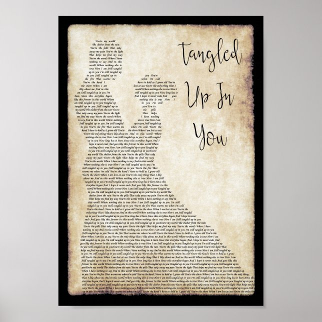 Poster Tangée Dans Vous Chanson Lyrique Homme Lady Danser (Devant)
