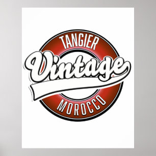 Poster Tangier morocco vintage logo