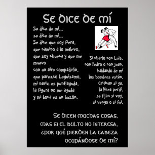 Poster Tango de mi Lyrics de matrices de Se