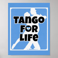 Tango pour la vie Bleu Argentine Coeur Couple