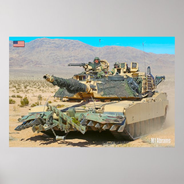 Poster TANK DE BATAILLE - M1 Abrams (Devant)