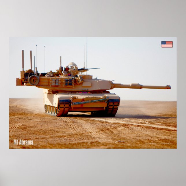 Poster TANK DE BATAILLE - M1 Abrams (Devant)