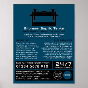 Poster Tank Septique, Compagnie Septique, Ingénieur Septi