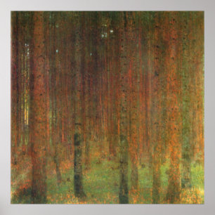 Poster Tannenwald II par Gustav Klimt
