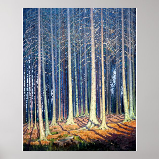 Poster Tannenwald par Albert König (Devant)