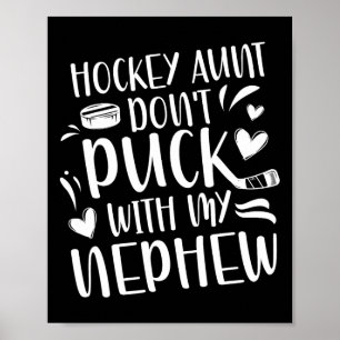 Poster Tante de hockey d'un joueur de hockey Tante de hoc