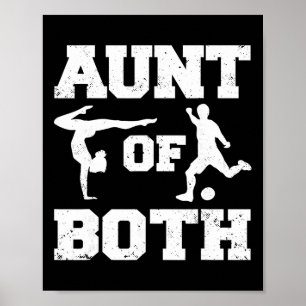 Poster Tante de la gymnastique et du football Gymnaste Jo