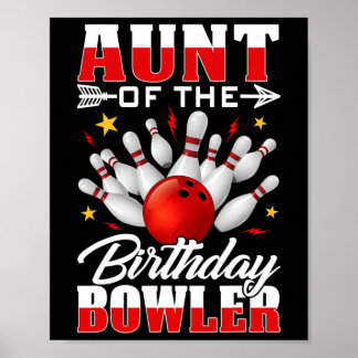 Poster Tante De L'Anniversaire Bowler Anniversaire Bowlin