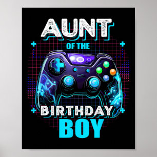 Poster Tante du garçon d'anniversaire correspondant à la