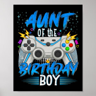 Poster Tante Du Jeu Vidéo Enfant Anniversaire Gamer Anniv