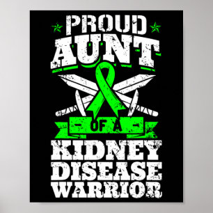 Poster Tante D'Un Guerrier De Maladie Du Rein Renal Ckd