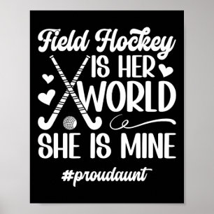 Poster Tante fière de hockey sur gazon Tante d'un plaque