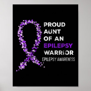 Poster Tante fière d'un guerrier de l'épilepsie Sensibili