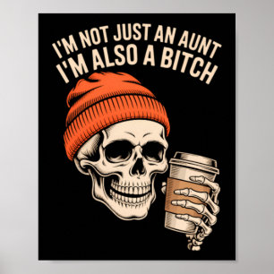 Poster Tante Funny Skeleton Tatie