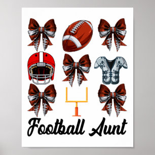 Poster Tante mignonne rétro Pied de bow Tante Maman Fête