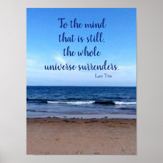 Poster Taoist Quote Beach Photographie