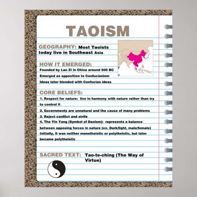 Poster taoïste (Devant)