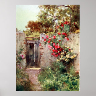 Poster Taormina Italie Fleurs 1918 Immense Toile Imprimer