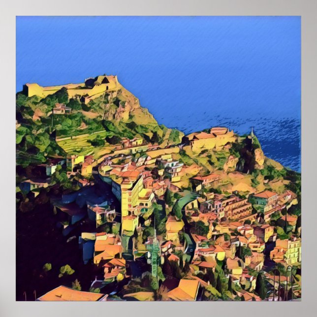 Poster TAORMINE - Sicile - (Devant)