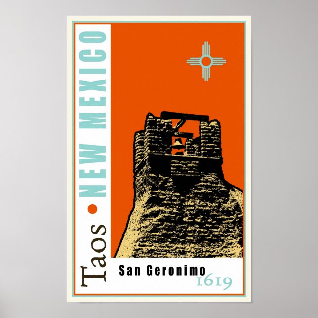 Poster Taos, Nouveau-Mexique, États-Unis (Devant)