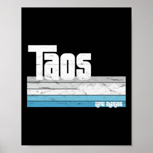 Poster Taos Nouveau-Mexique Nm Rétro Vintage Ski Randonné
