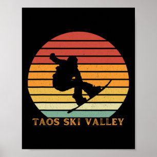 Poster Taos Ski Valley Nouveau-Mexique Snowboard