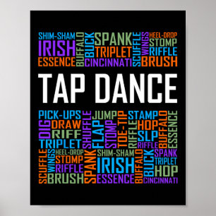Poster Tap Dance Words Lover Don Tap Dancer Danses Dancin