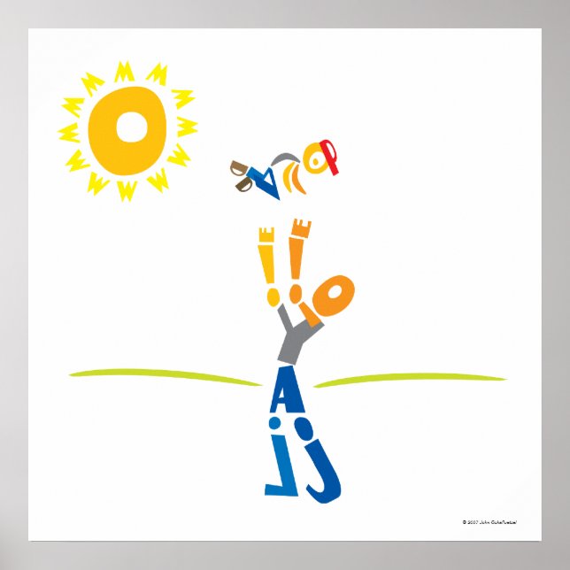Poster Tapez Papa Print - Bonne Fête des pères ! (Devant)
