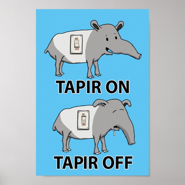 Poster Tapir mignon et drôle sur Tapir off (Devant)