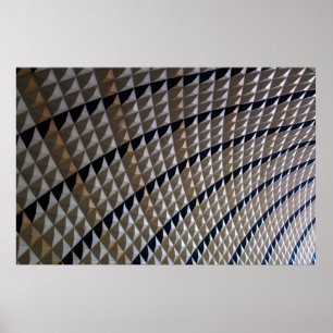 Poster Tapis blanc, noir et marron