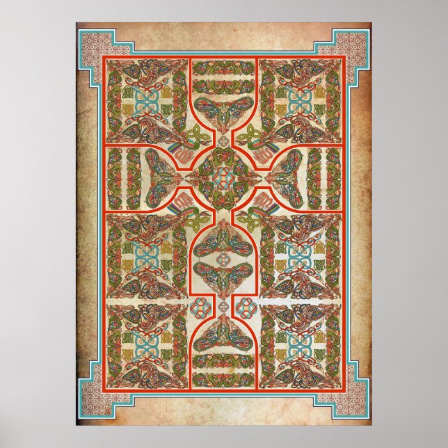Poster Tapis des symboles celtes (Devant)