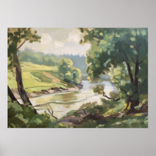 Poster Tapis vert de la Riverbank