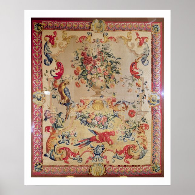 Poster Tapisserie au style Rococo primitive avec strampon (Devant)