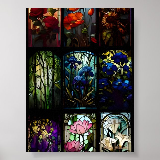 Poster Tapisserie florale (Devant)