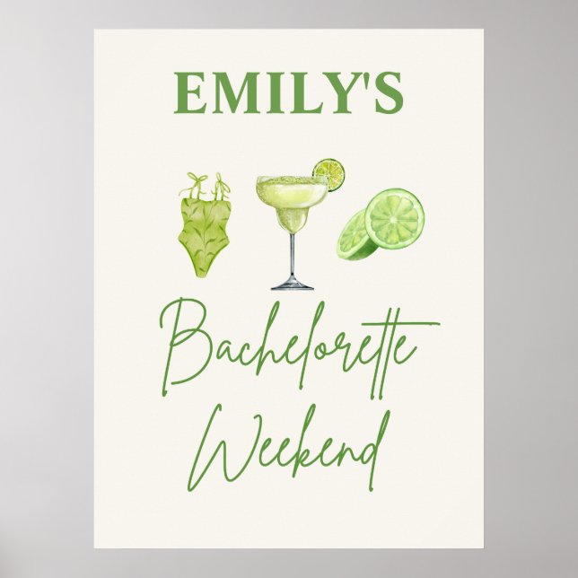 Poster Tapisserie personnalisée de la Bachelorette Party, (Devant)