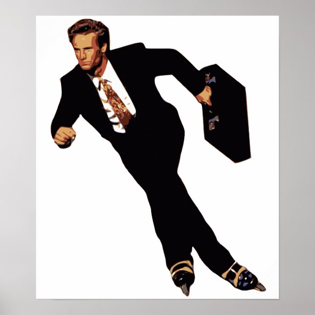 Poster Tard Pour Business Rollerblade Skater Meme (Devant)