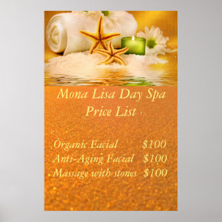 Poster Tarif spa