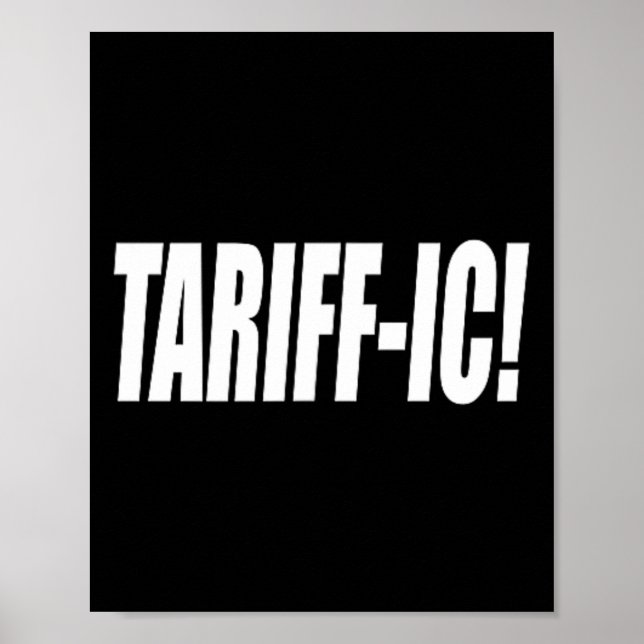 Poster Tarif tarifaire Trump Tarif Terrifique Commerce éq (Devant)