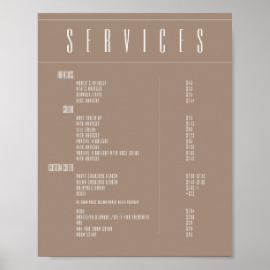 Poster Tarifs de salon