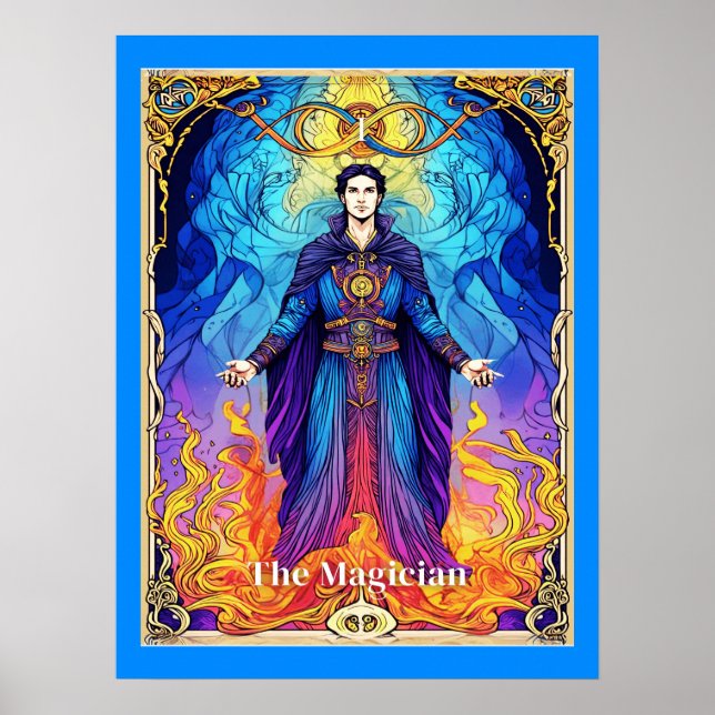 Poster Tarot Card The Magician (Devant)