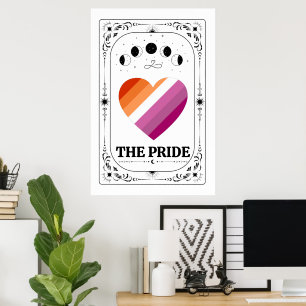 Poster Tarot LGBTQ Fierté Lesbienne Gay Trans Queer Arc-e