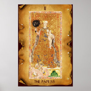 POSTER TAROTES DE RENAISSANCE ANTIQUE 2 / LA PAPIE