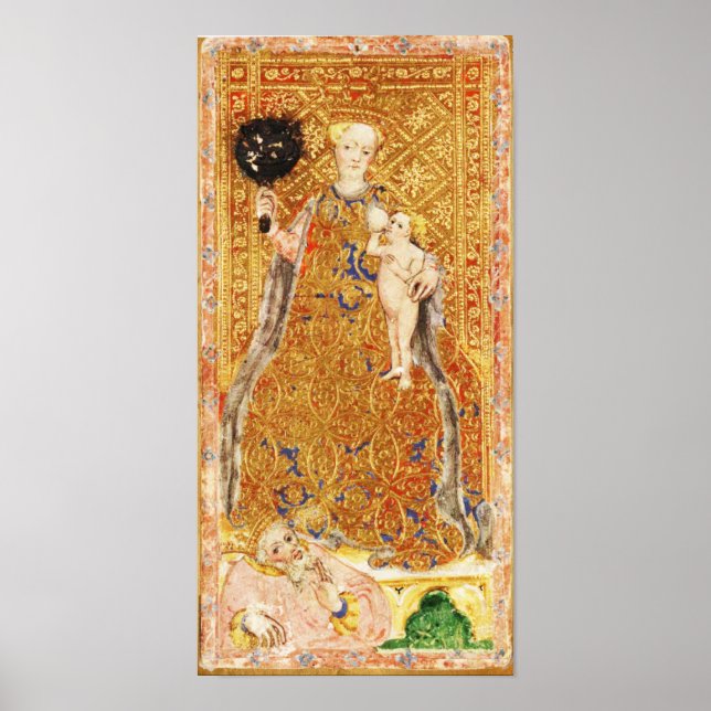 POSTER TAROTES DE RENAISSANCE ANTIQUE 2 / LA PAPIE (Devant)